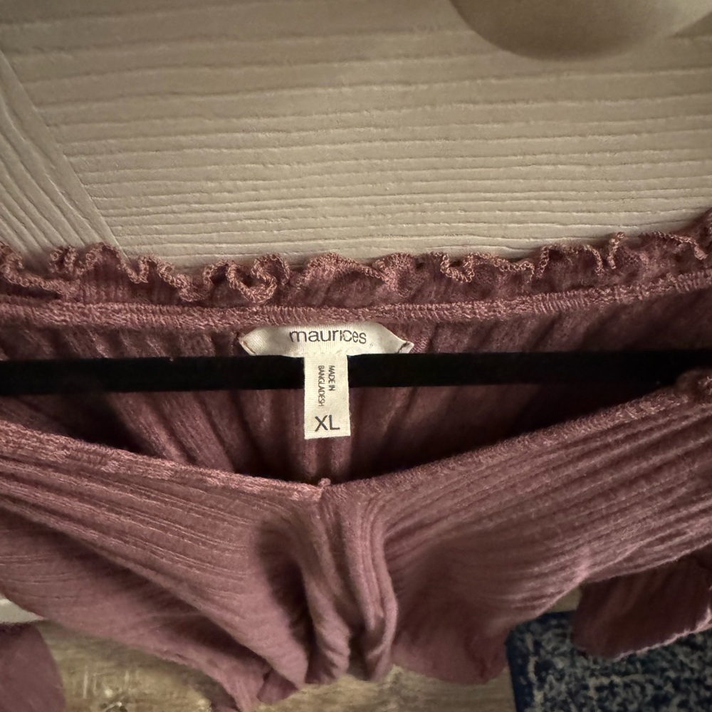 Maurices Mauve Ribbed Top XL